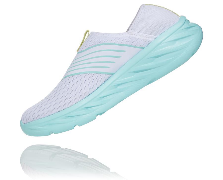 Hoka One One Sandals Womens White/Blue - ORA Recovery - 47389DSRE